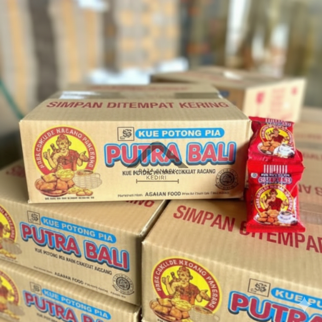 Putra Bali kue pia batik 377 kotagede silver jajanan jadul 1 karton isi 100 pcs