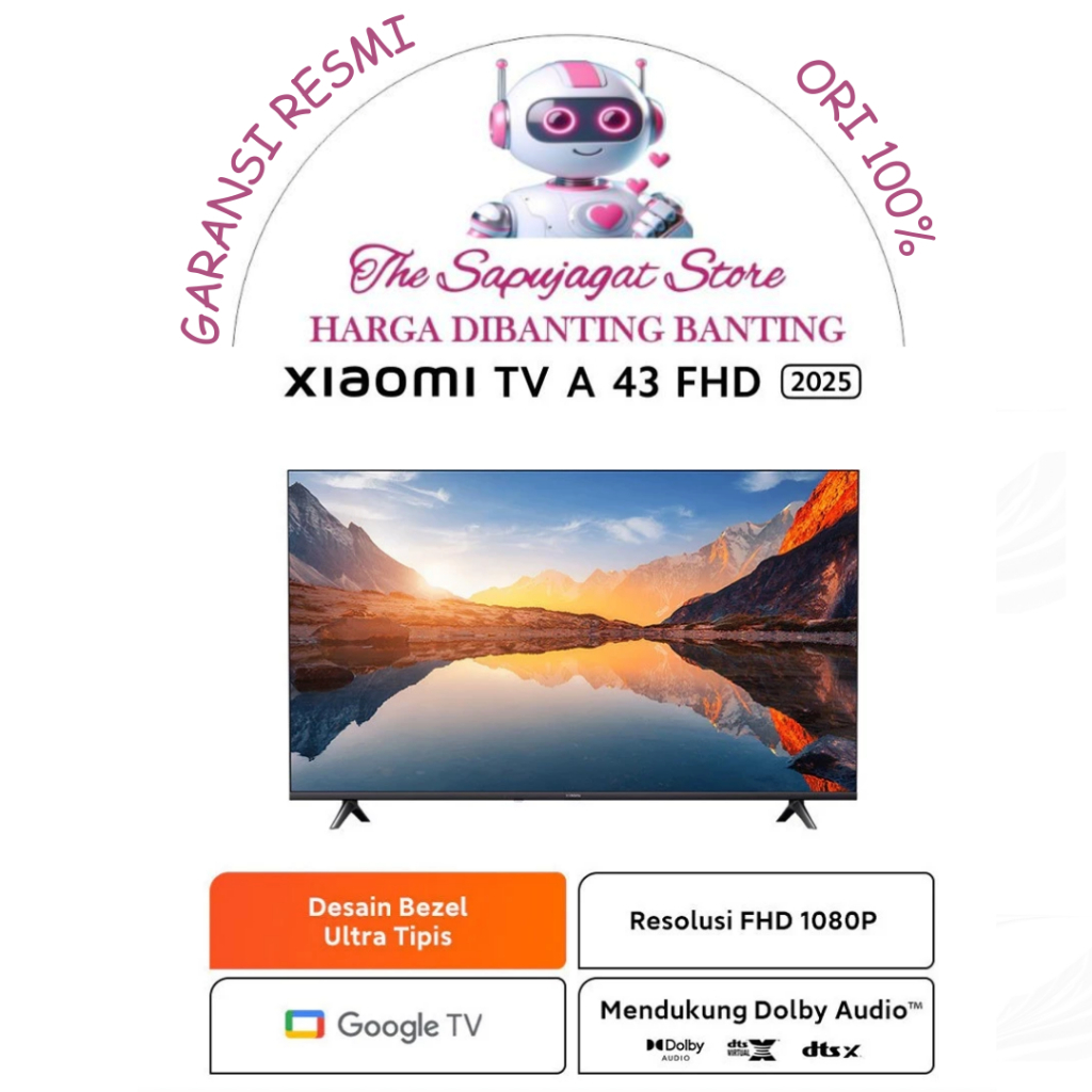 Xiaomi TV A Series 43Inch FHD 2025 New Garansi Resmi Promo Bandung