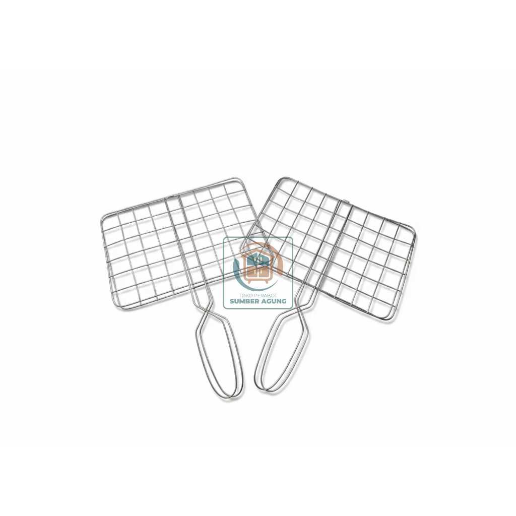 Panggangan Jepit Kawat Anti Karat  / Panggangan Sate / Panggangan Serbaguna / Alat Panggang Stainles