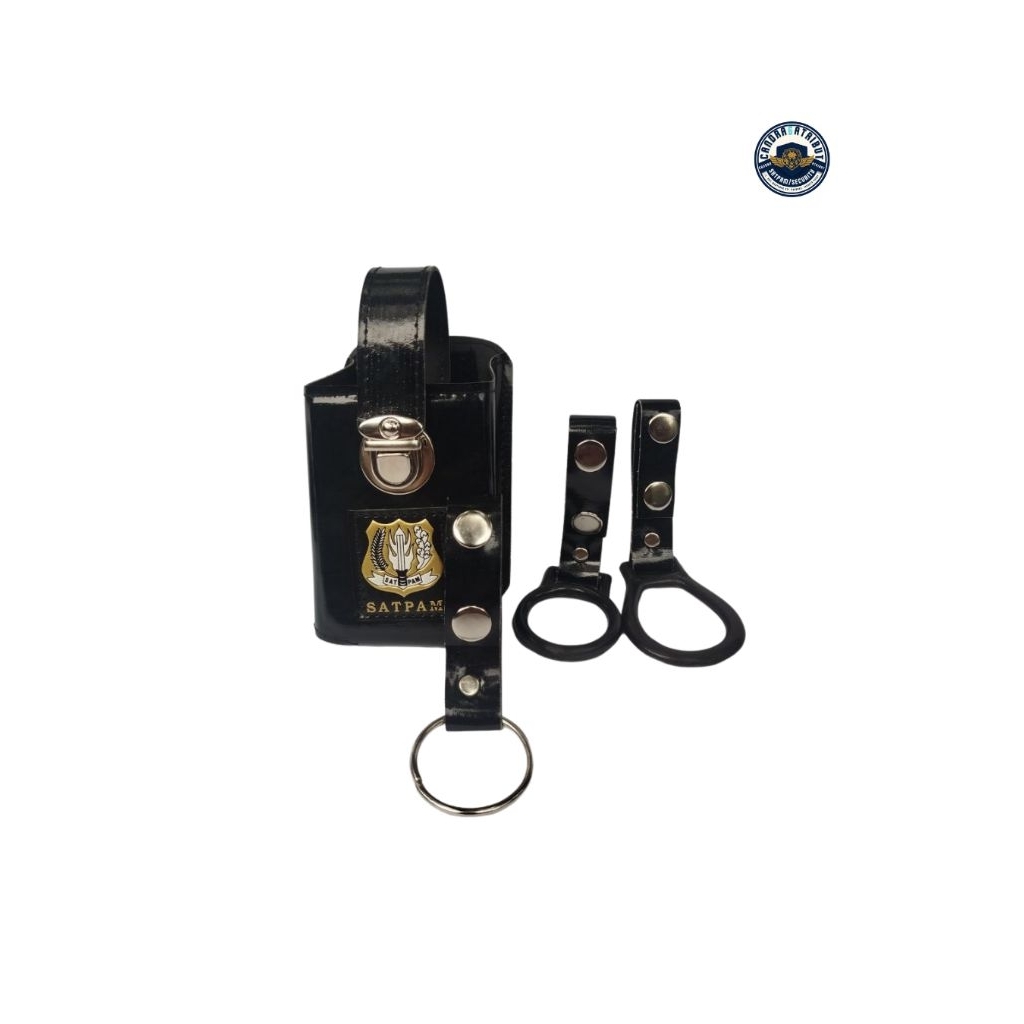 SET SATPAM LOGO KUNING, SARUNG HT,RING TONGKAT BESI,RING TONGKAT & LALIN PLASTIK