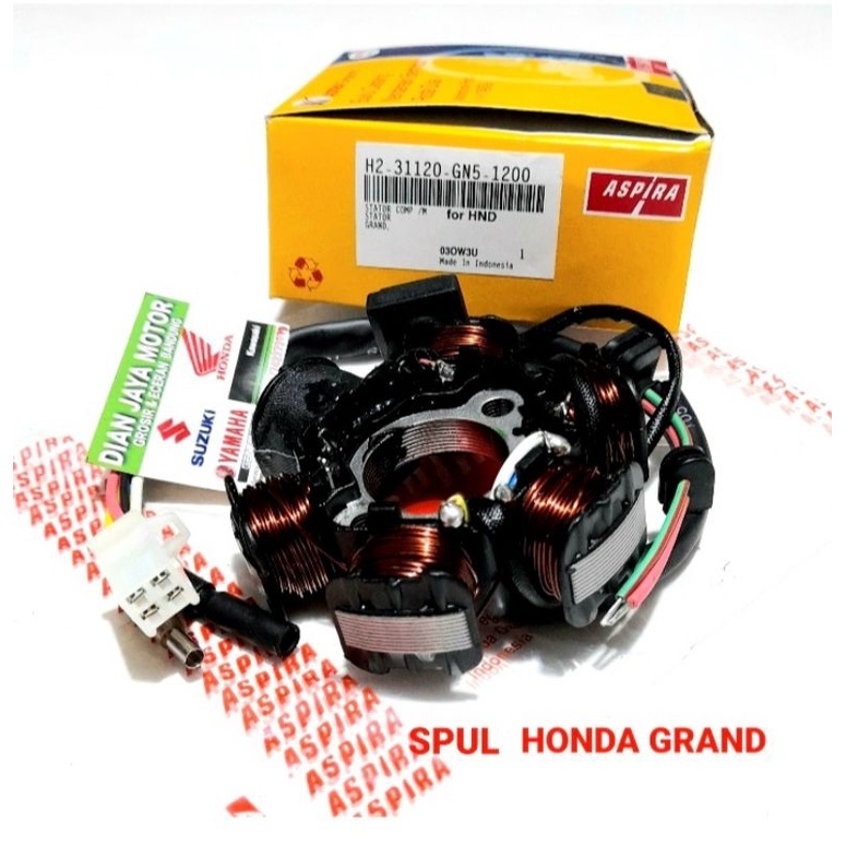 SPUL SEPUL STATOR ASSY HONDA ASTREA GRAND ORI ASTRA ASPIRA H2-31120- GN5 -1200 Dian jaya motor