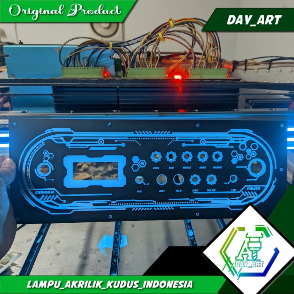 Panel audio akrilik tembus lampu untuk zk am100f karaoke