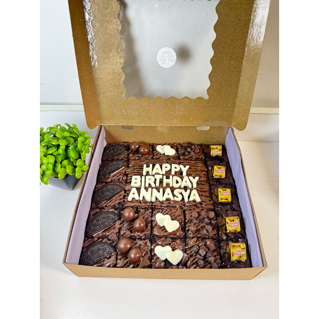 fudgy brownies ulang tahun/brownies medan