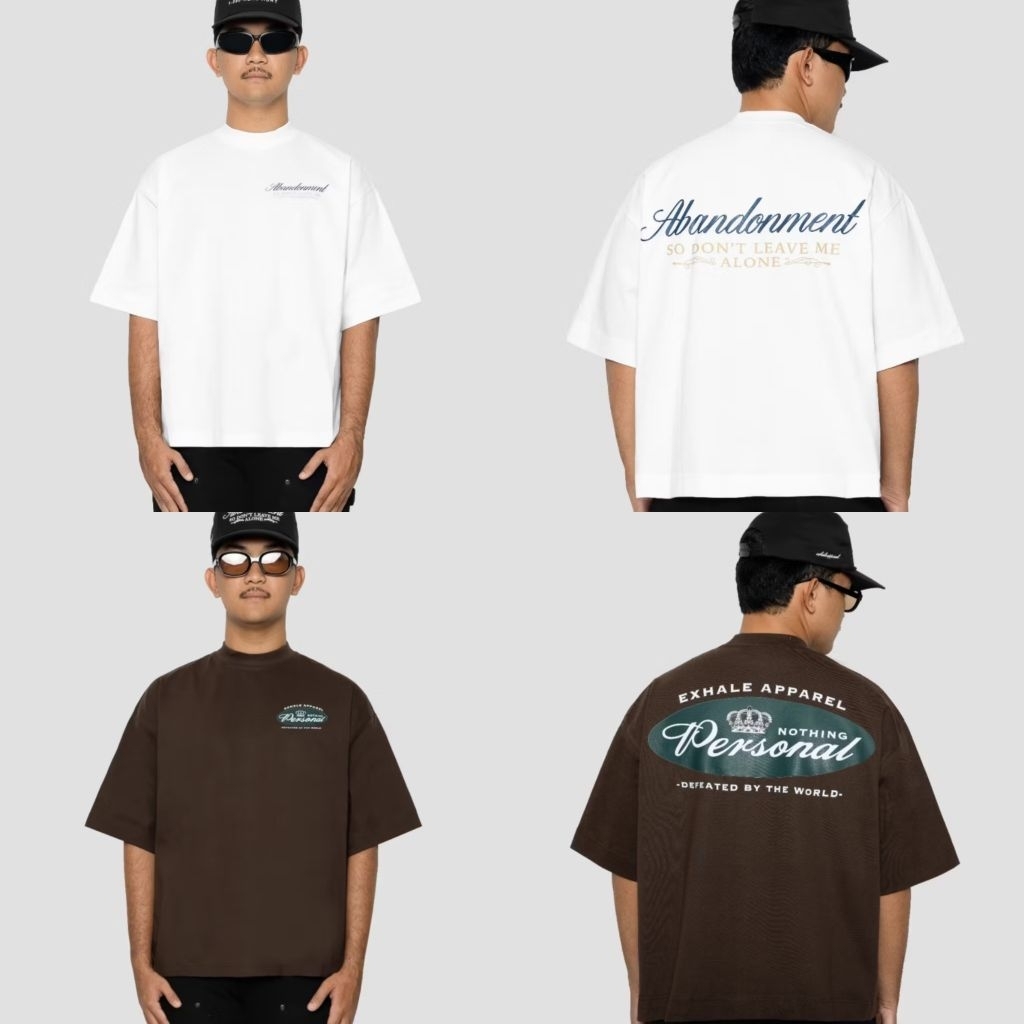 Exhale T shirt Kaos Heavyweight boxyfit