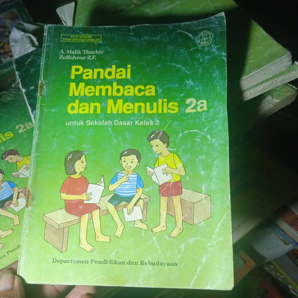 buku Pandai Membaca dan Menulis 2a, untuk SD kelas 2, buku original jadul