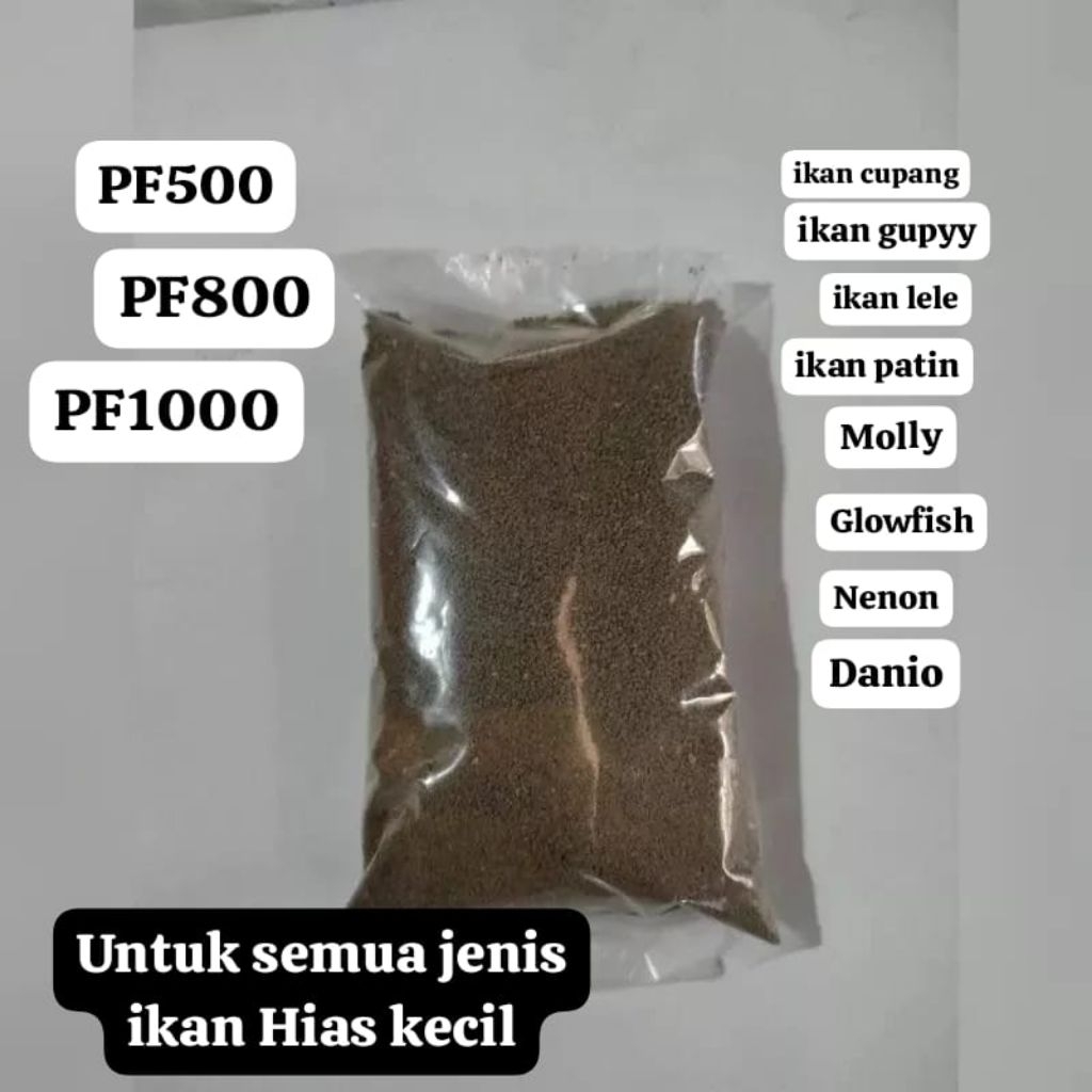Pakan ikan Hias pelet apung F500/F800/F1000/100gram