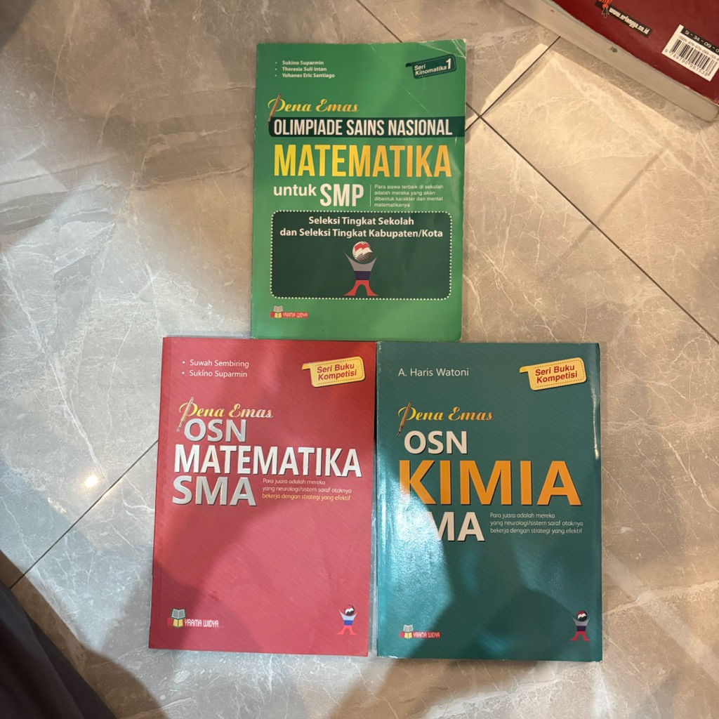 PENA EMAS OSN SERI BUKU KOMPETISI MATEMATIKA KIMIA SMA SMP BEKAS PRELOVED