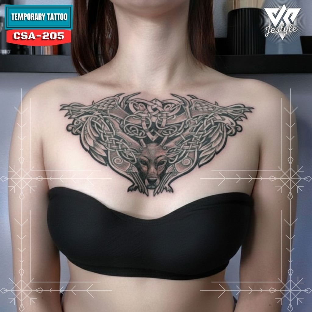 [CSA][BC-205] Tato Temporer Dada Punggung 24x14cm Pria dan Wanita