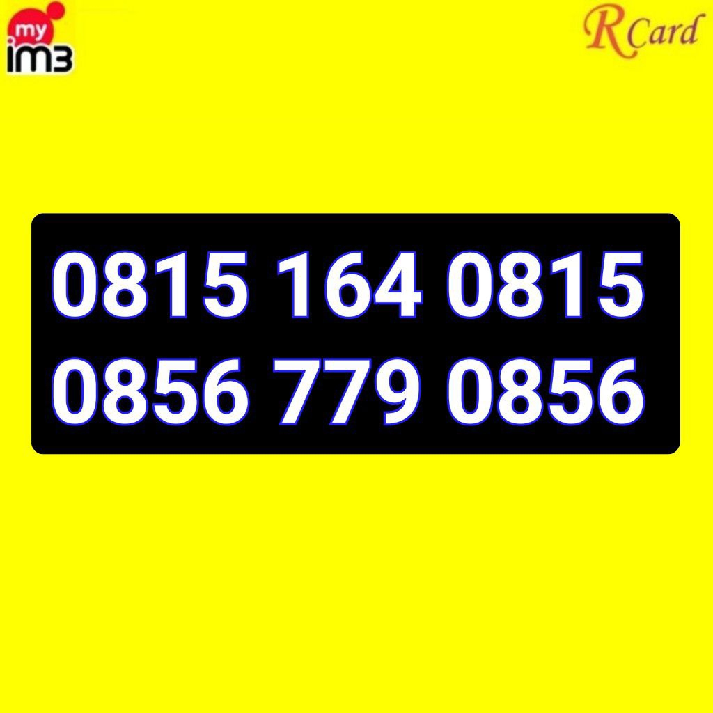 Perdana Nomor Cantik Indosat Im3 11 Digit Dobel Operator 0815 0856