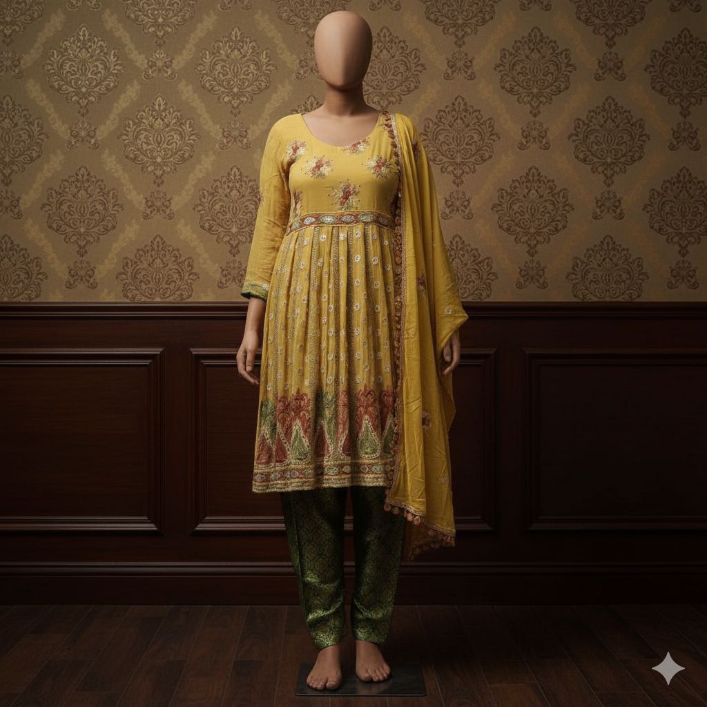 set celana india sifon bordir banarasi