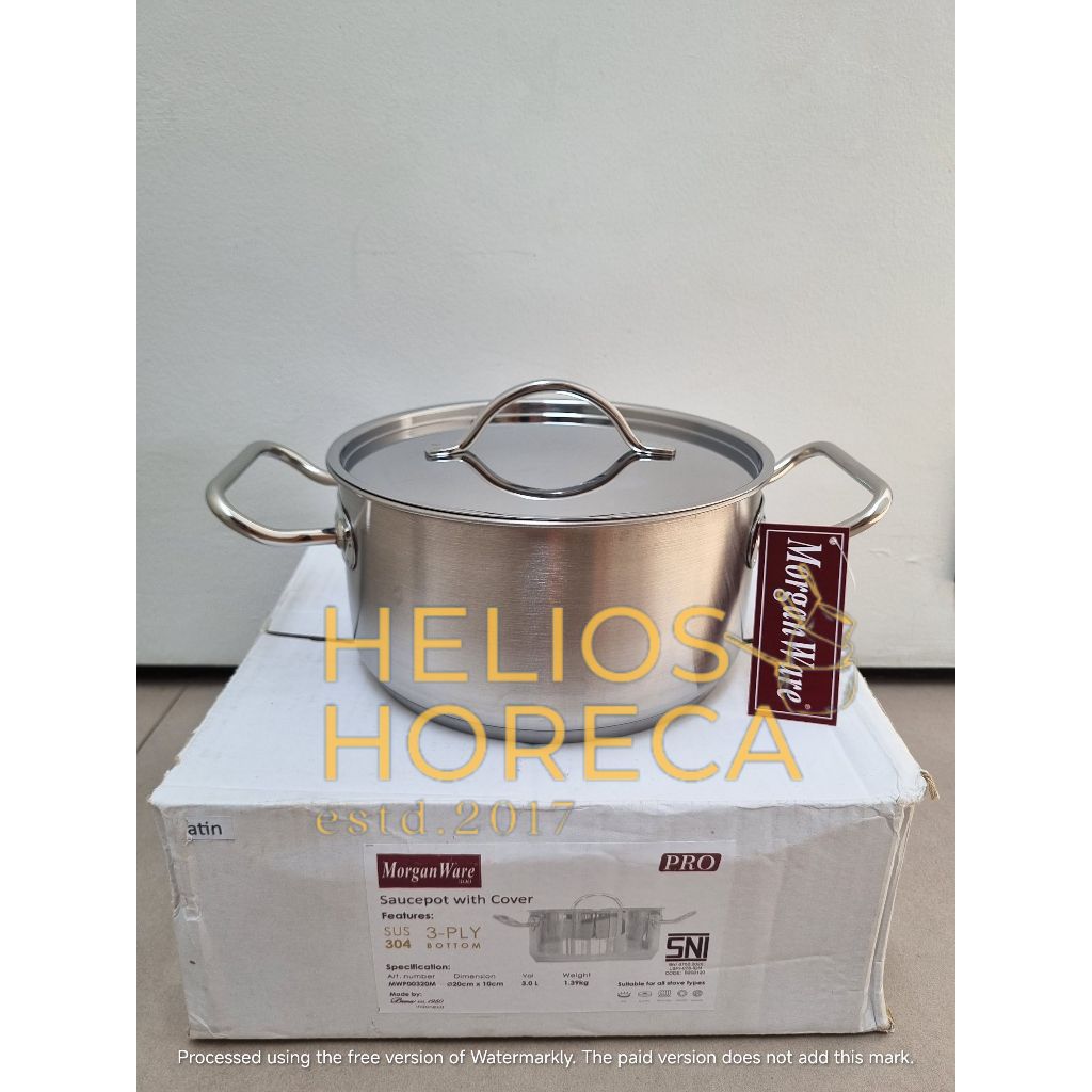 Bima MorganWare 300 Pro Saucepot SUS-304 Panci Casserole