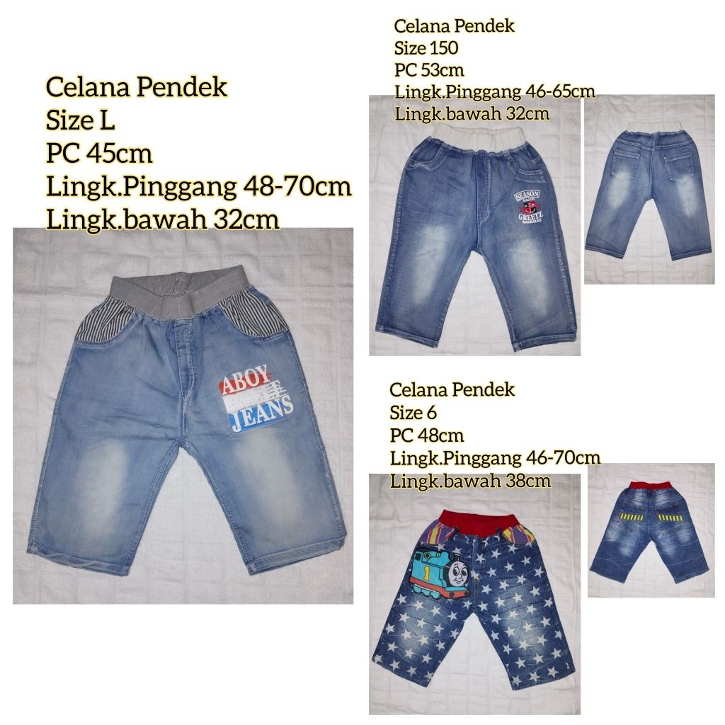 Celana jeans pendek anak laki laki PL celana pendek anak laki laki celana jeans anak