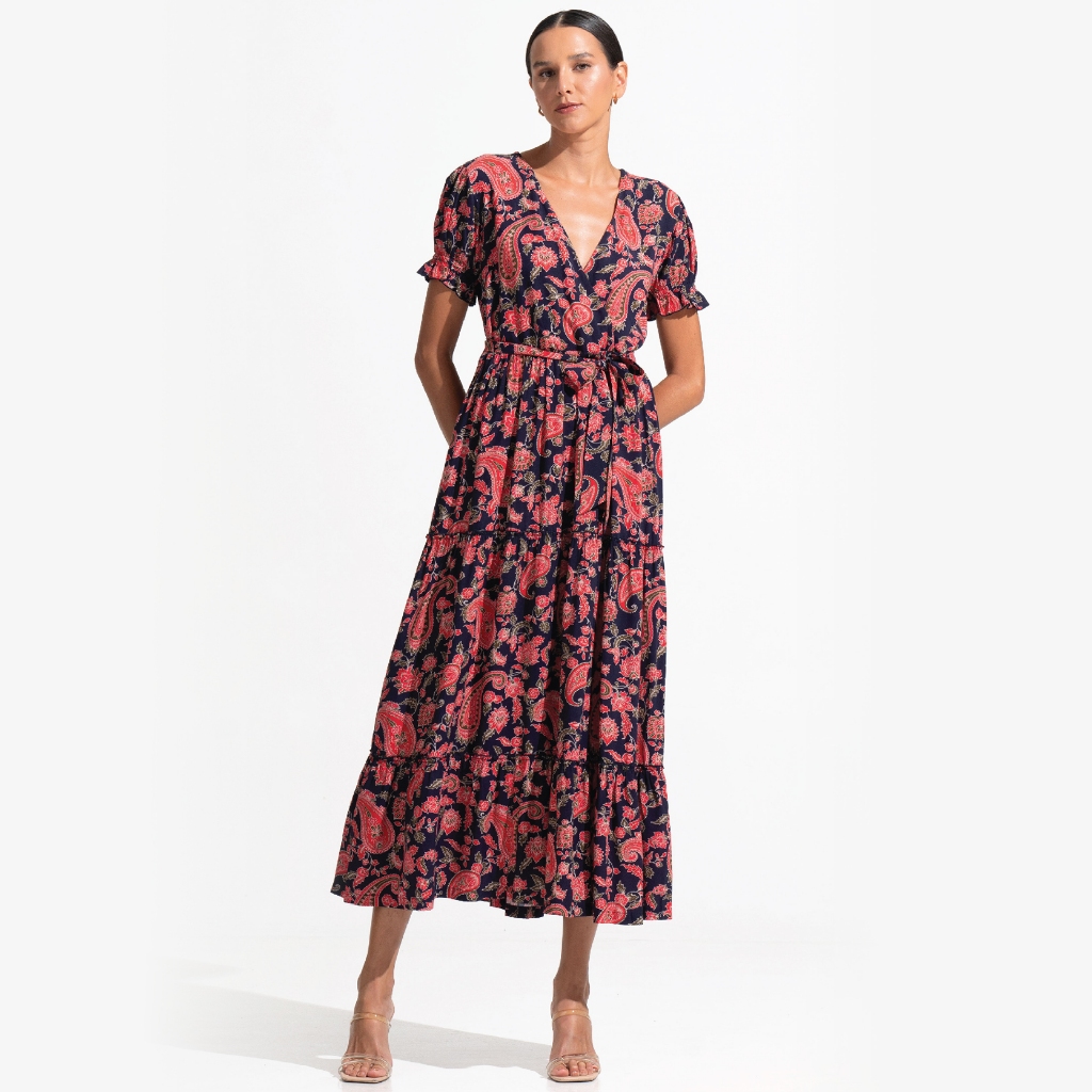 Morrato Bali - V-Neck Puff Sleeve Maxi Dress Tiana Maxi Dress