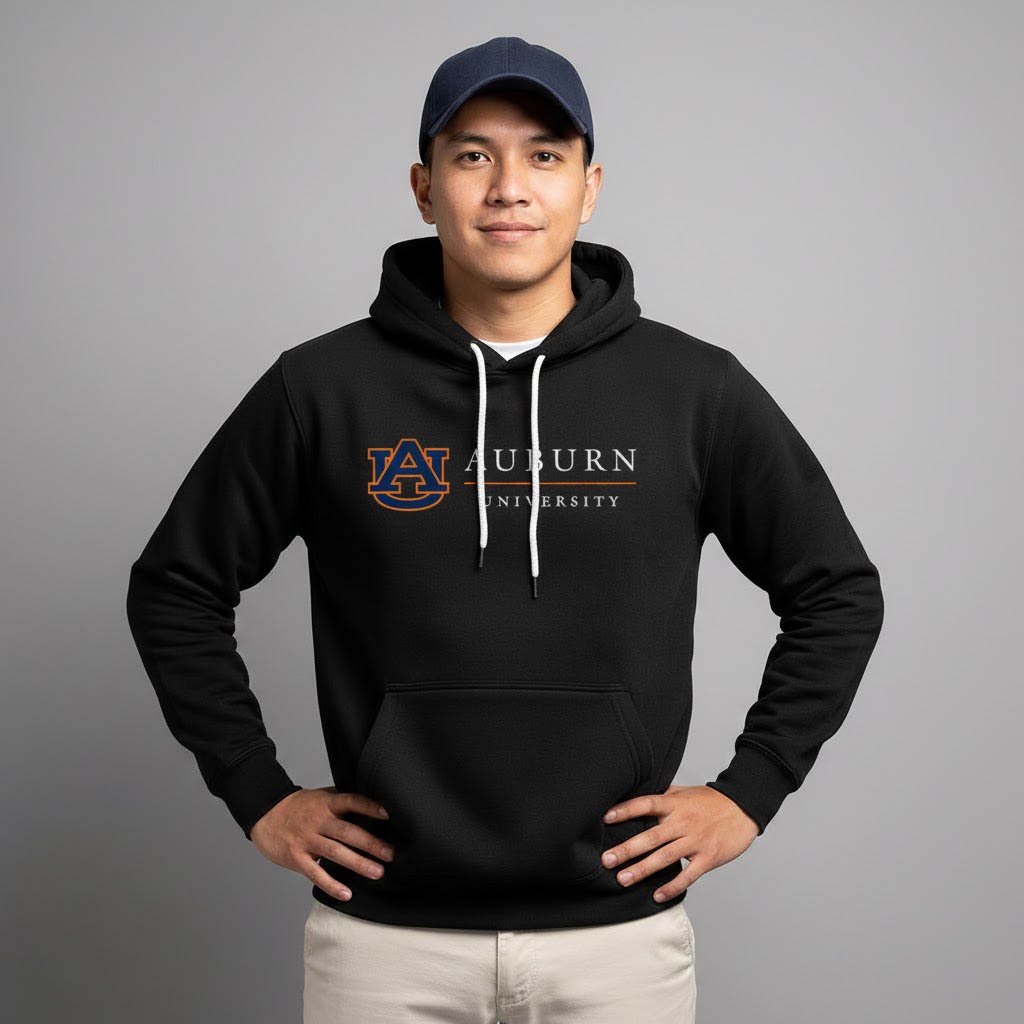 Hoodie AUBURN University Alabama Unisex Sweater Fleece Hoodie Black Hitam Cloth
