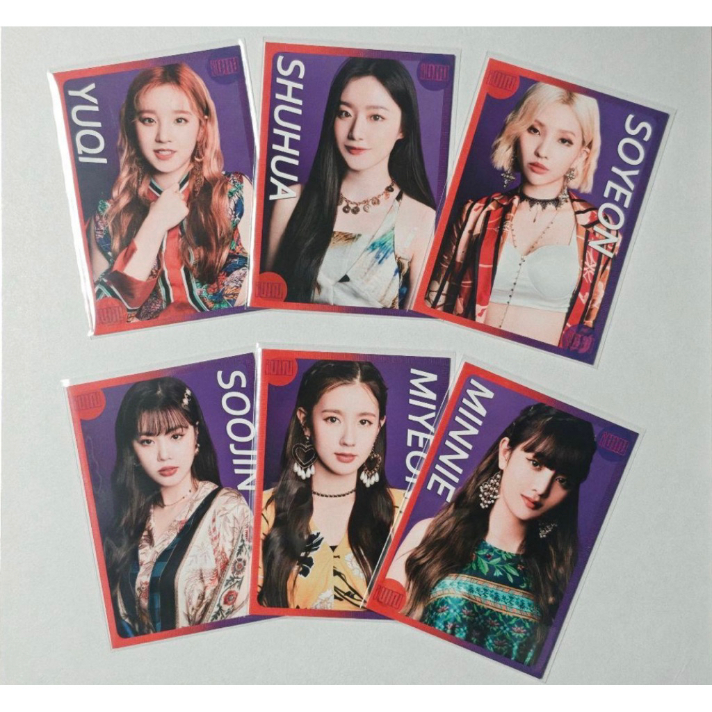(g)i-dle japan bluetooth official photocard pc i-dle miyeon minnie soyeon yuqi shuhua gidle
