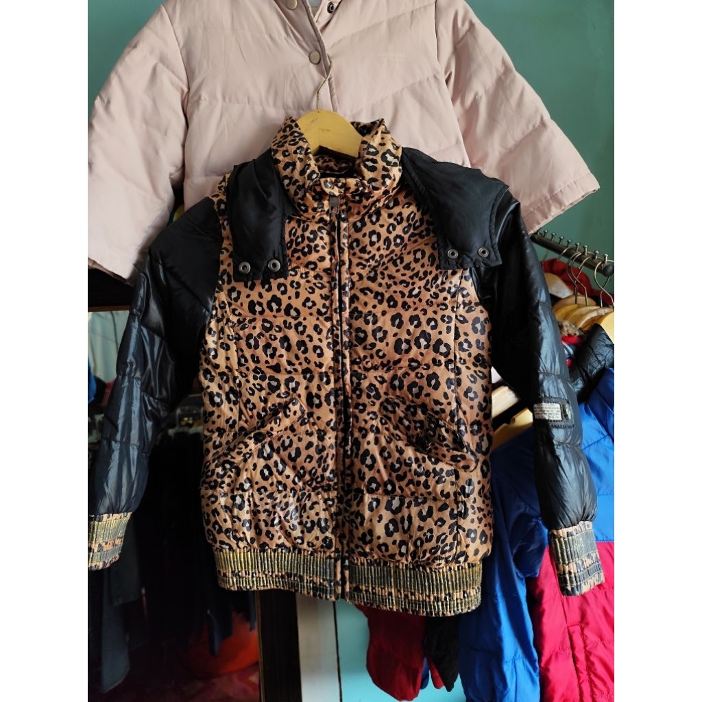 jaket bulang anak desel motif macan