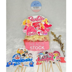 Topper Kue Ulang Tahun Karakter Anak Custom Nama / Dekorasi Hiasan Birthday Cake Ulang Tahun Anak