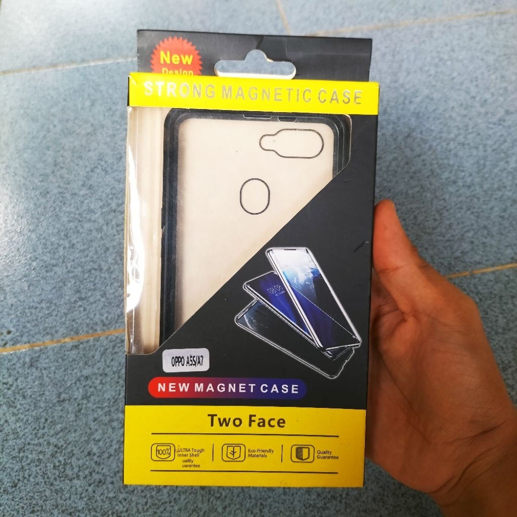 Case 360 Oppo A5S/A7 Full Protection Strong Magnetic Case Metal