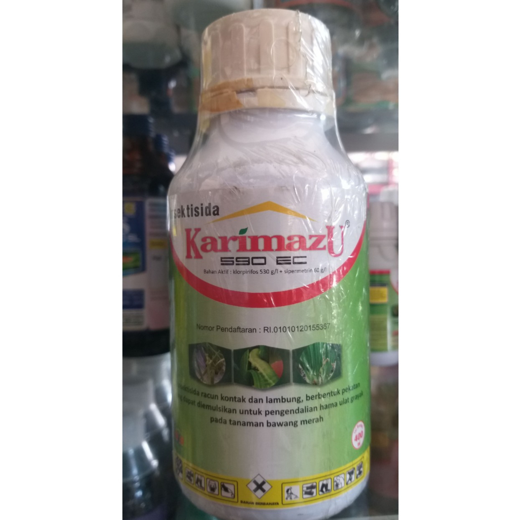 Insektisida KARIMAZU 350 SC 100ml - Obat Ulat Grayak & Kutu-kutuan - Racun Kontak Lambung & Ovisida 