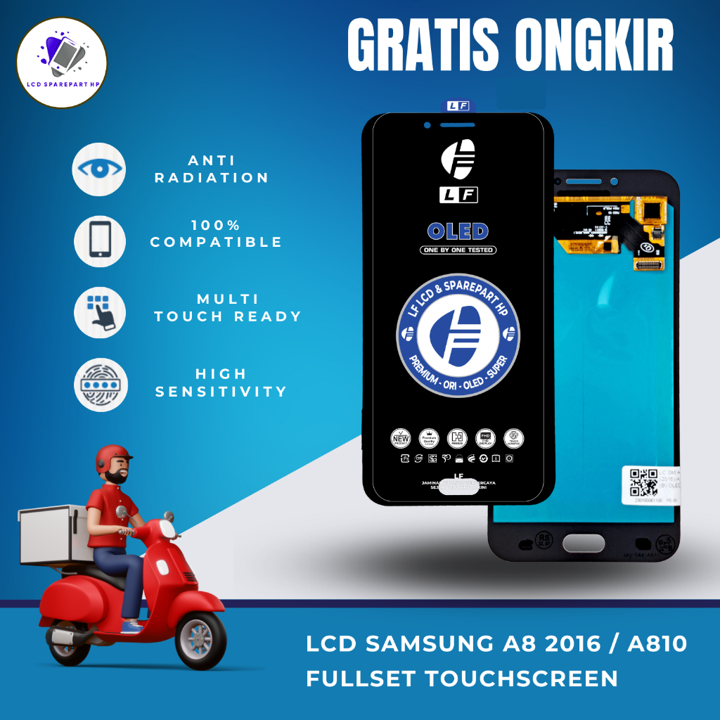 LCD SAMSUNG A8 2016 / A810 FULLSET TOUCHSCREEN