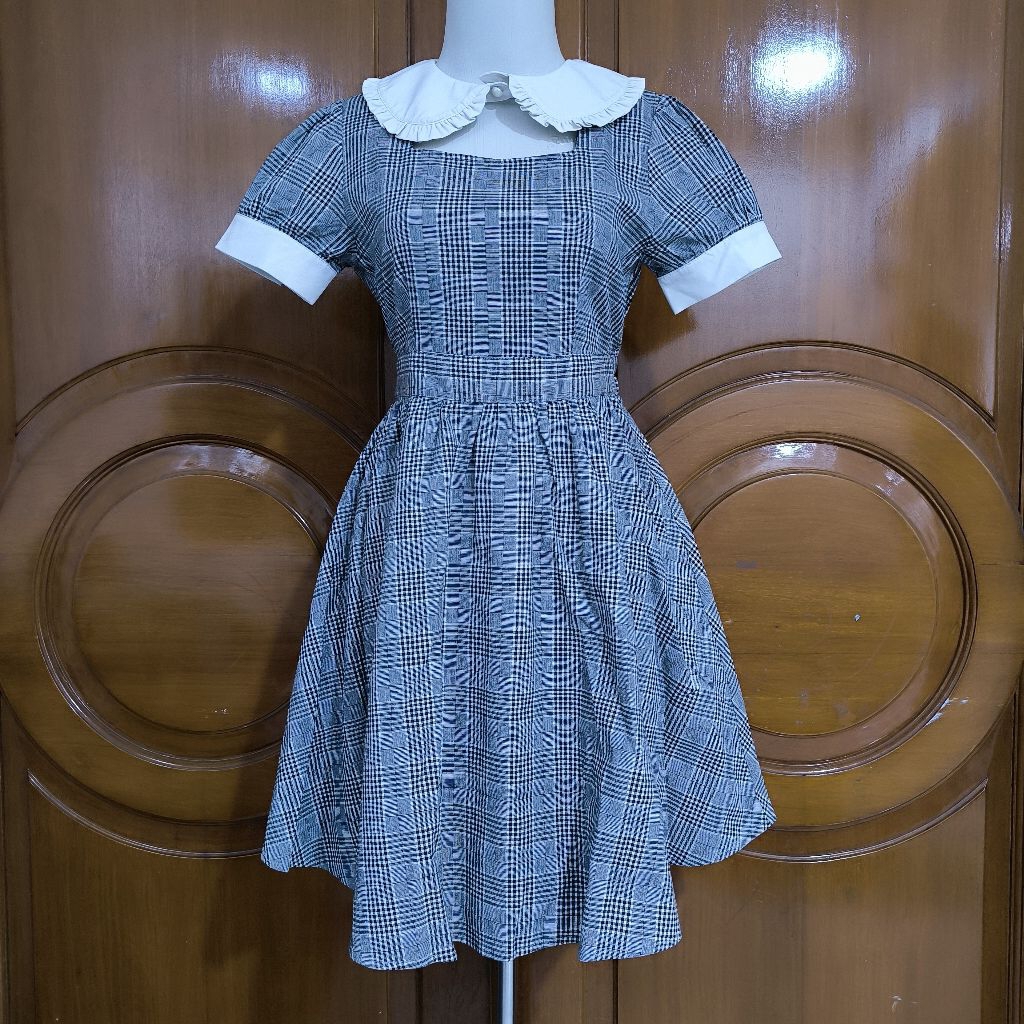 mini dress sailor ank rouge plaid
