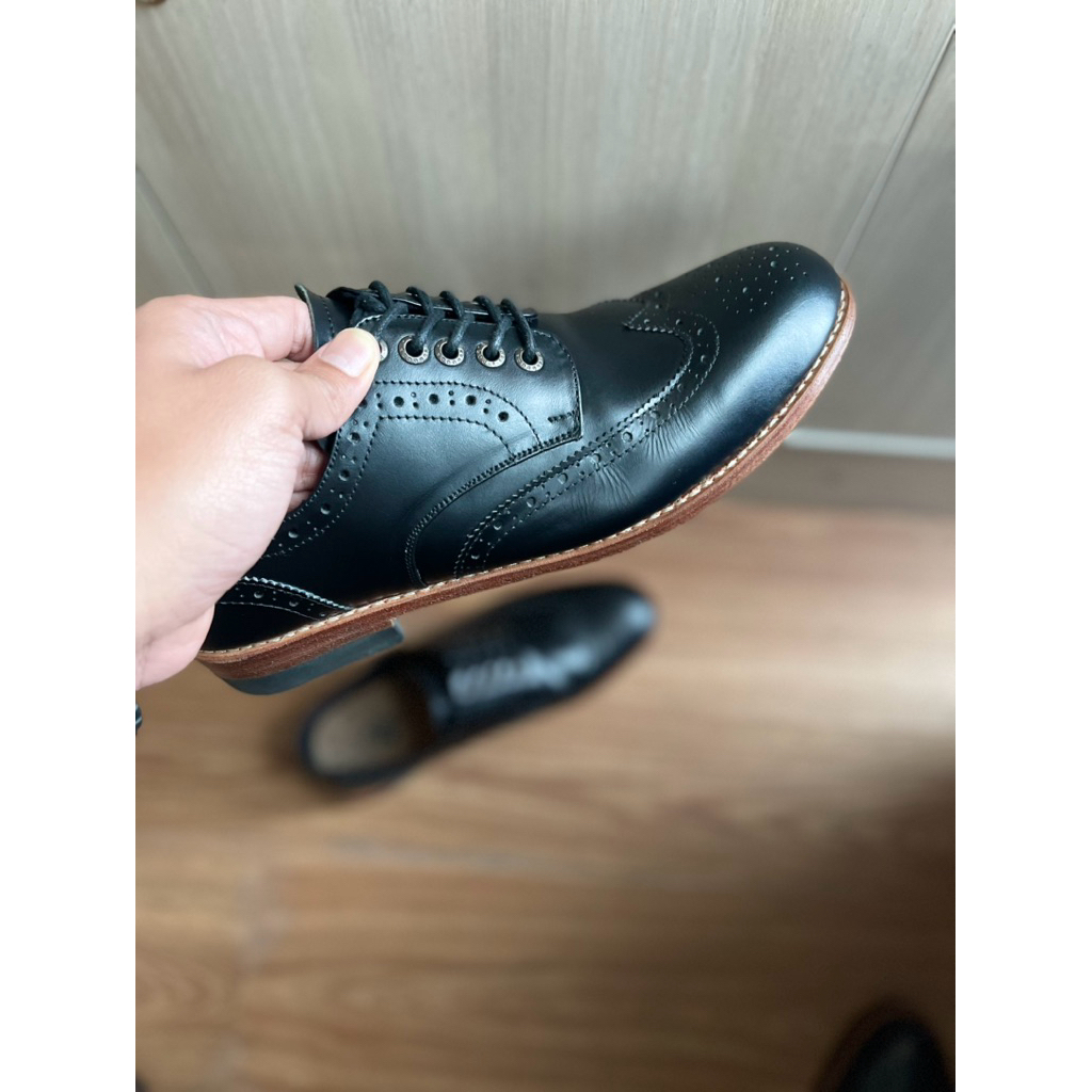 Portee Goods Derby Wingtip Black (41 / 27cm) preloved