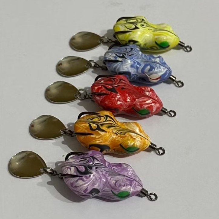 Umpan Pancing Ikan Gabus Soft Frog 3,8 cm Elastis  kawat kenzi