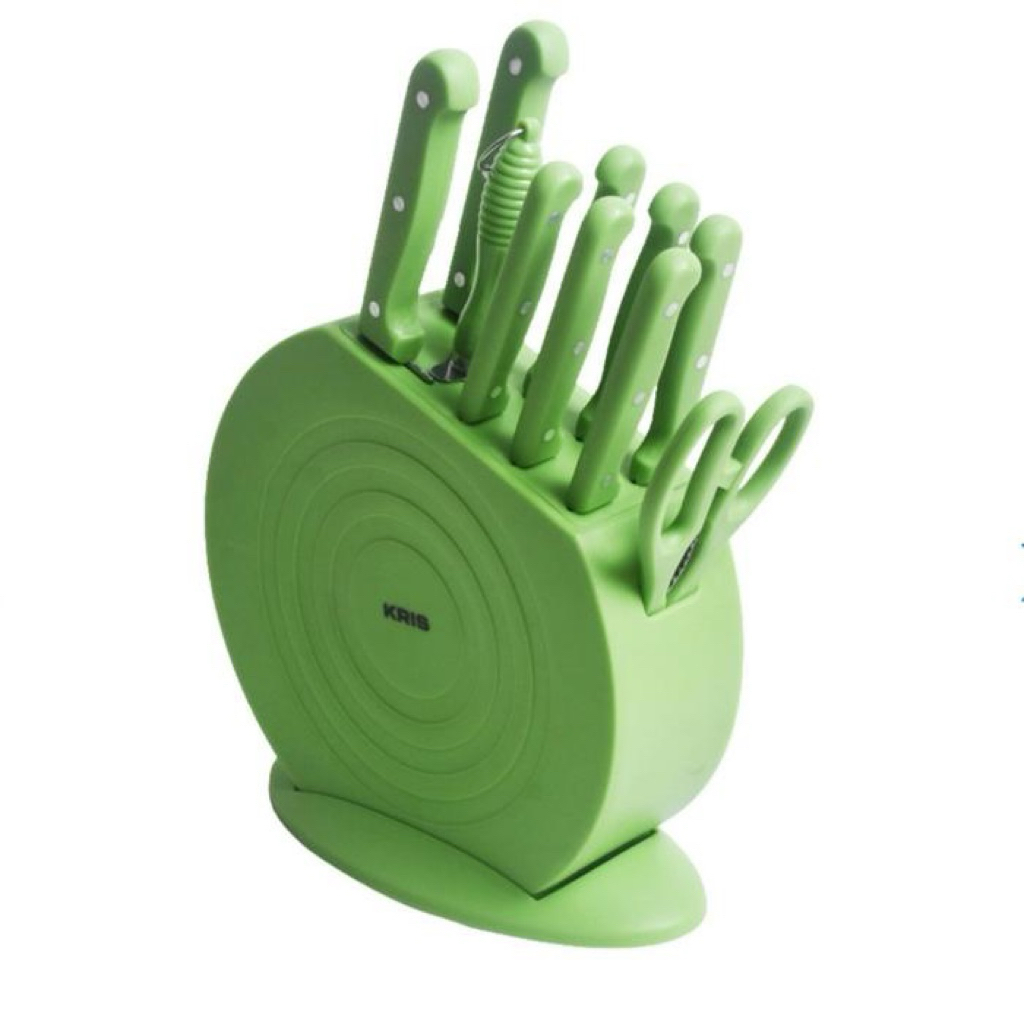 Krischef Green Knife Block Set Prelov