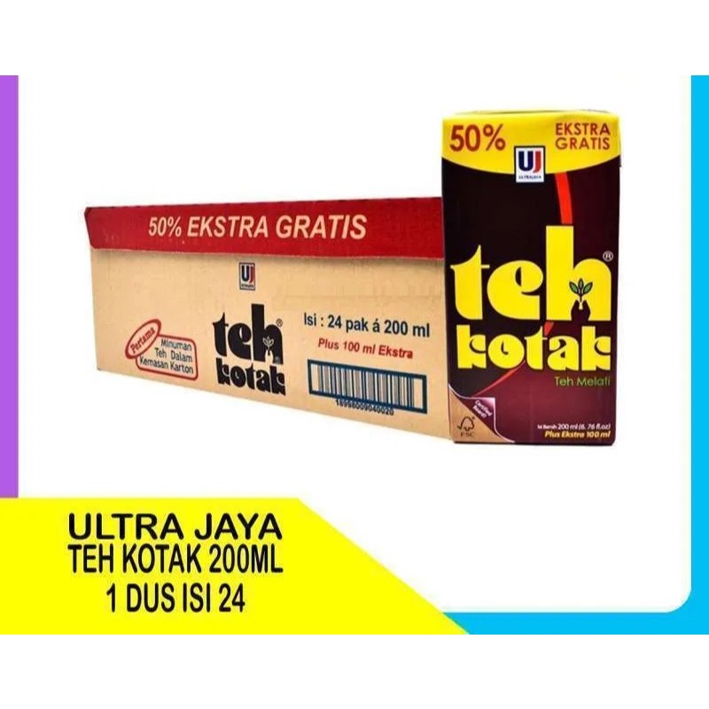 TEH KOTAK TEH MELATI KEMASAN 200ML 1 KARTON 24 PCS