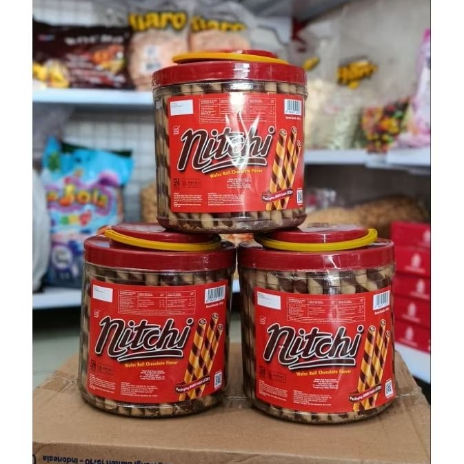 Nitchy Wafer Roll Panjang Coklat Melimpah