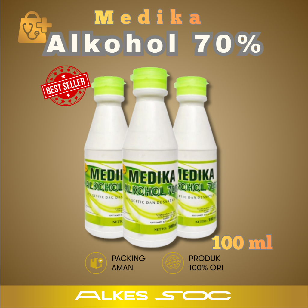 Medika - Alkohol 70% 100 ml Original Alkohol Medis