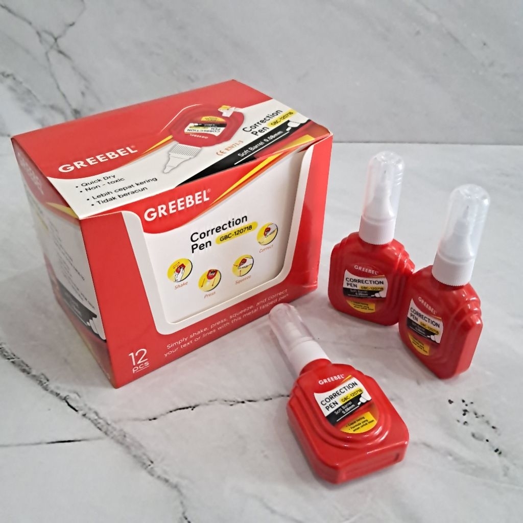Correction pen greebel GBC-120718 / tip x / tape x cair