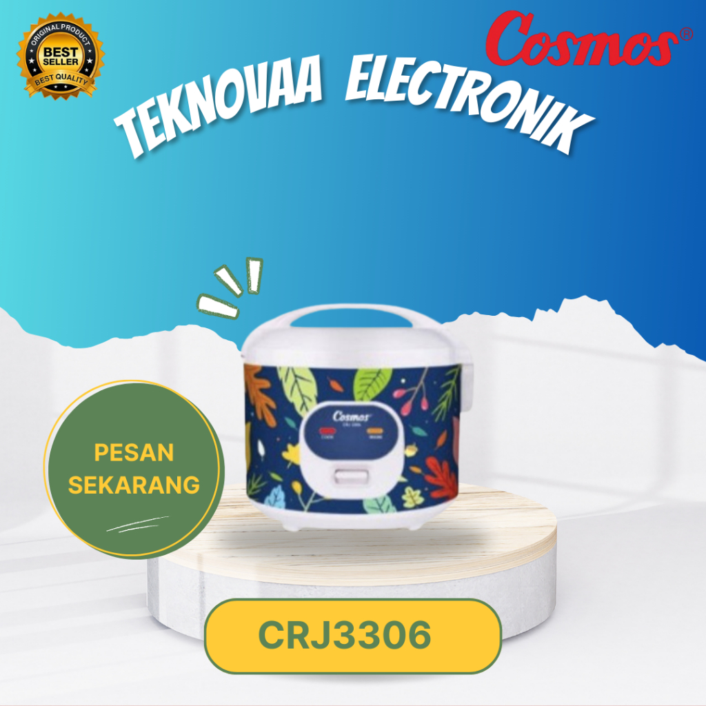 COSMOS RICE COOKER CRJ 3306 1.8L/CRJ3306/CRJ-3306/CRJ 3306/RICE COOKER ORIGINAL COSMOS/GARANSI RESMI