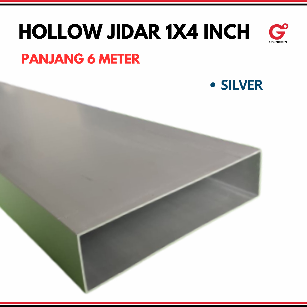 HOLLOW JIDAR ALUMINIUM 1x4 INCH *GRATIS ONGKOS POTONG*
