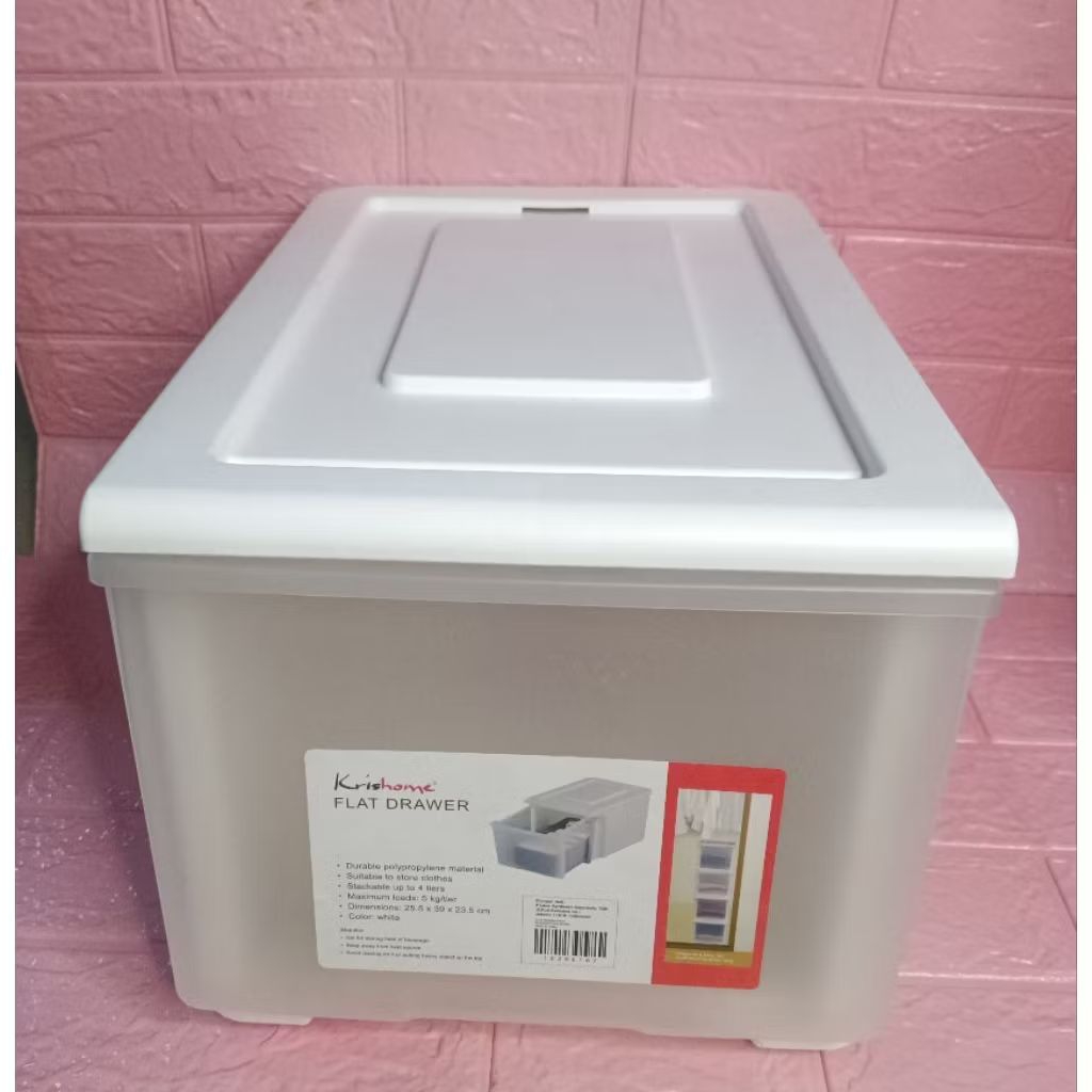 Krishome laci penyimpanan/ krishome flat drawer/laci serbaguna