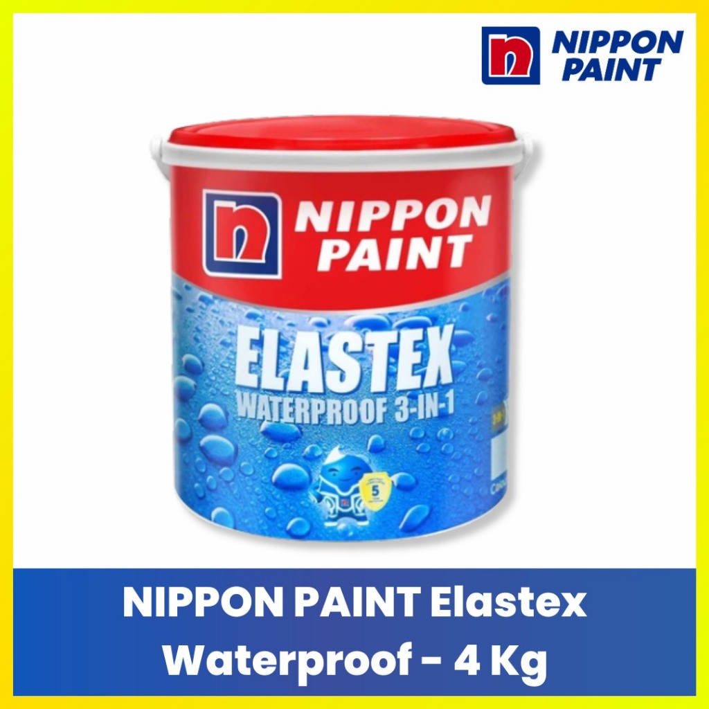 Nippon Paint Elastex Waterproofing 4KG Cat Tembok Elastis Anti Retak (Pail Kecil)