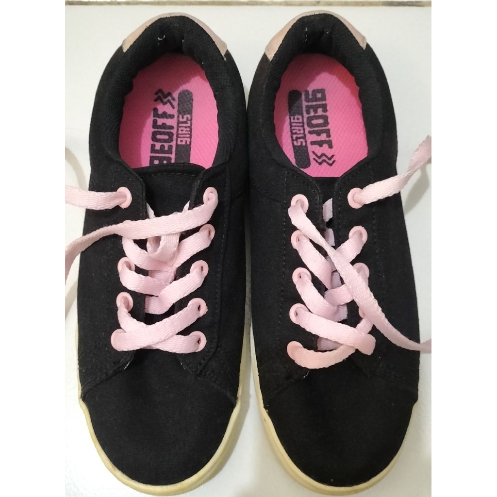 Sepatu wanita Geoff max GMX Geoffgirls warna hitam pink ukuran 37