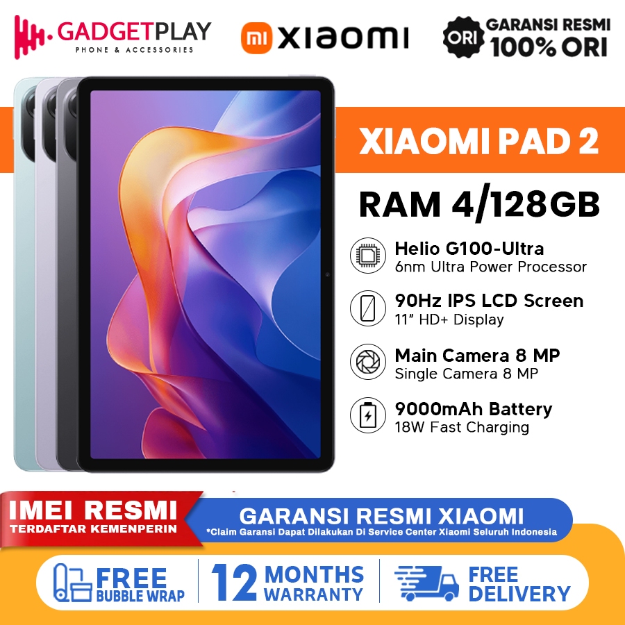 Xiaomi Redmi Pad 2 [4GB+128GB] - Garansi Resmi 1 Tahun