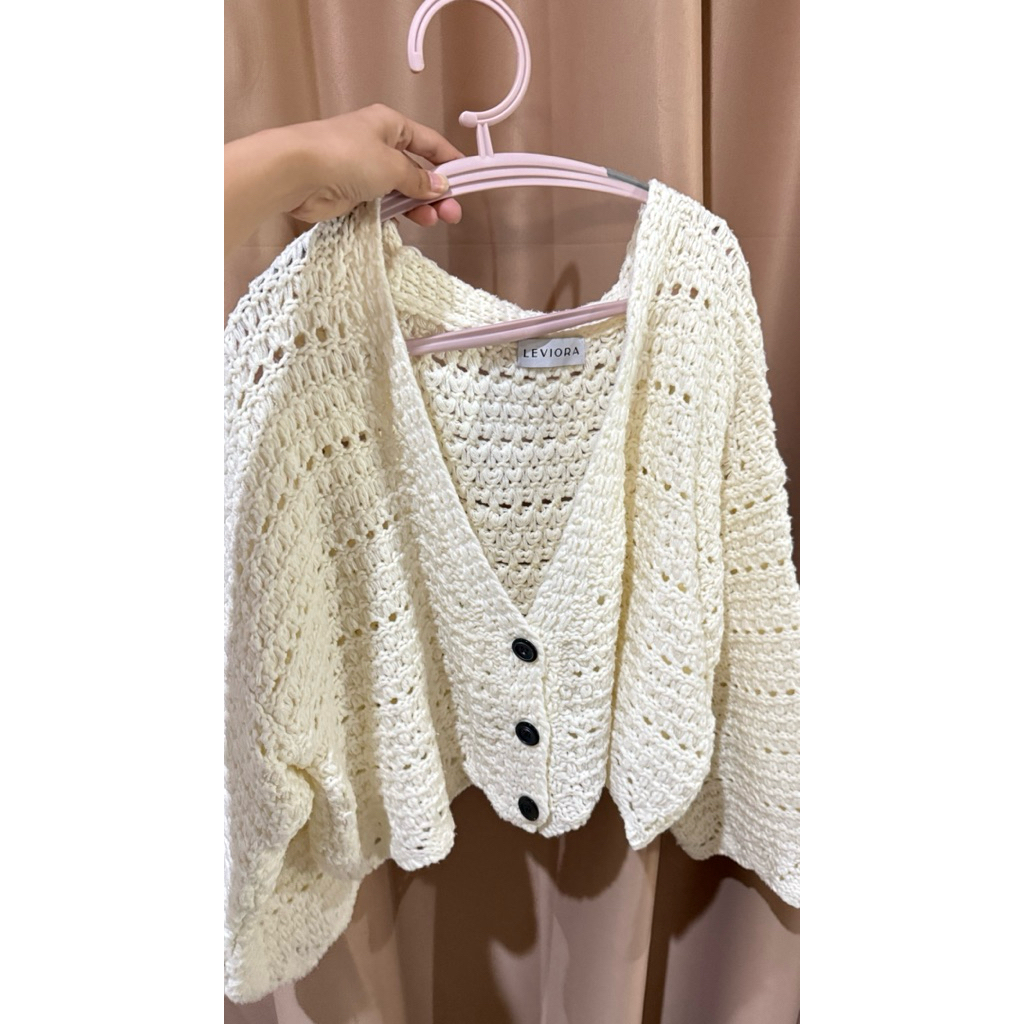 cardigan leviora- emily cardigan broken white