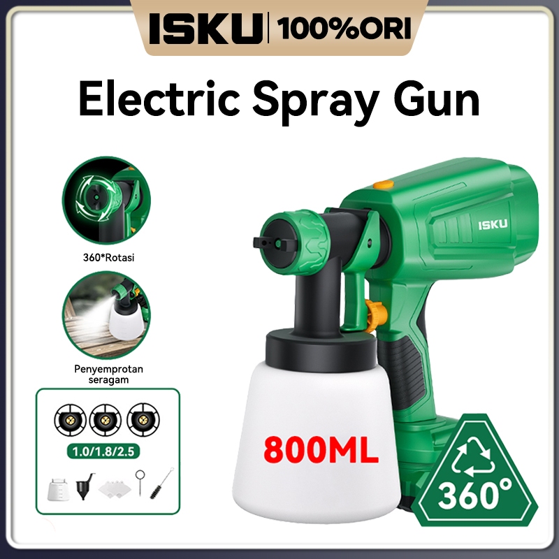 ISKU Spraygun Cat Semprot Listrik 800ML Spraygun Cordless Pistol Semprot listrik Paint Semprot Cat A