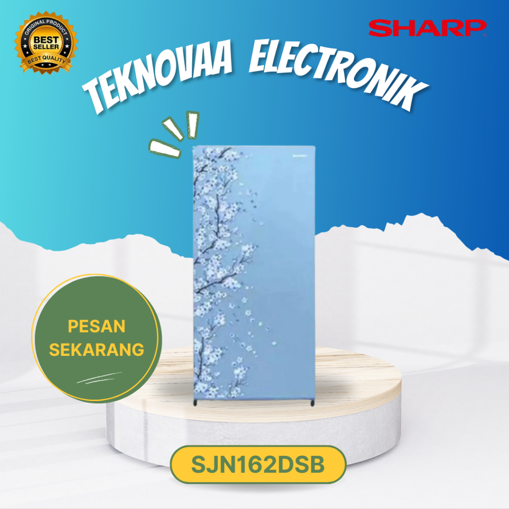 KULKAS SHARP 1 PINTU SJN162DSB 128L/SJN-162DSB/SJN162DSB/SJN-162-DSB/SJN 162 DSB/ORIGINAL BERGARANSI