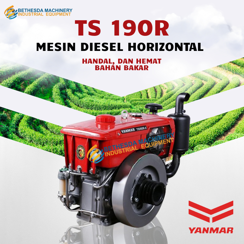 Diesel Yanmar 19 HP Mesin Penggerak 19PK Yanmar TS 190 R-di Radiator