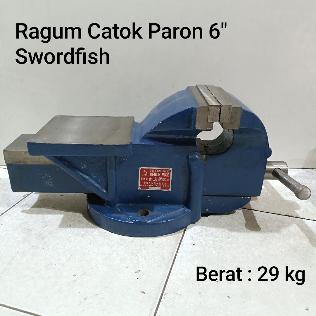 Catok Paron Ragum Swordfish 6" 150mm - Bench Vice 150 mm 6 inch NOS