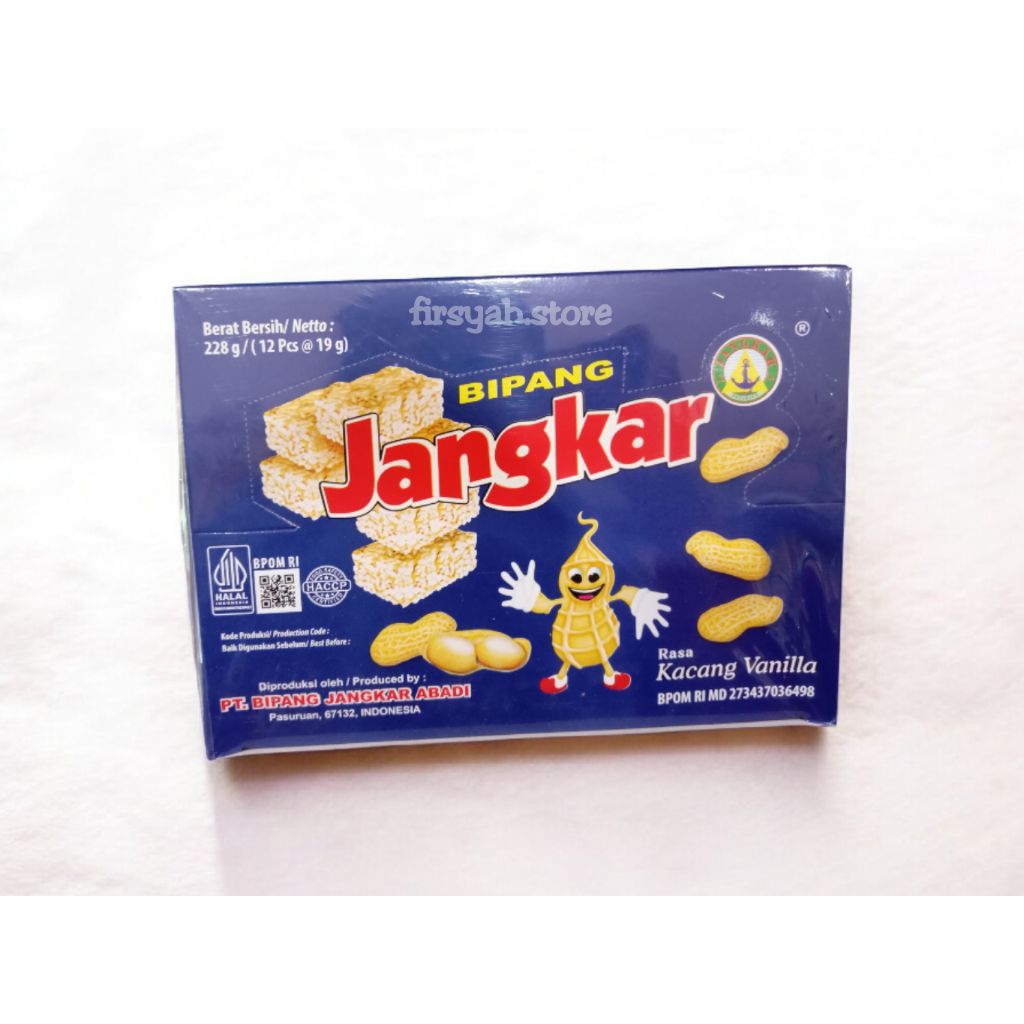 Bipang Jangkar rasa kacang vanilla isi 12 pcs/ Oleh-oleh khas Kota Pasuruan/Bipang