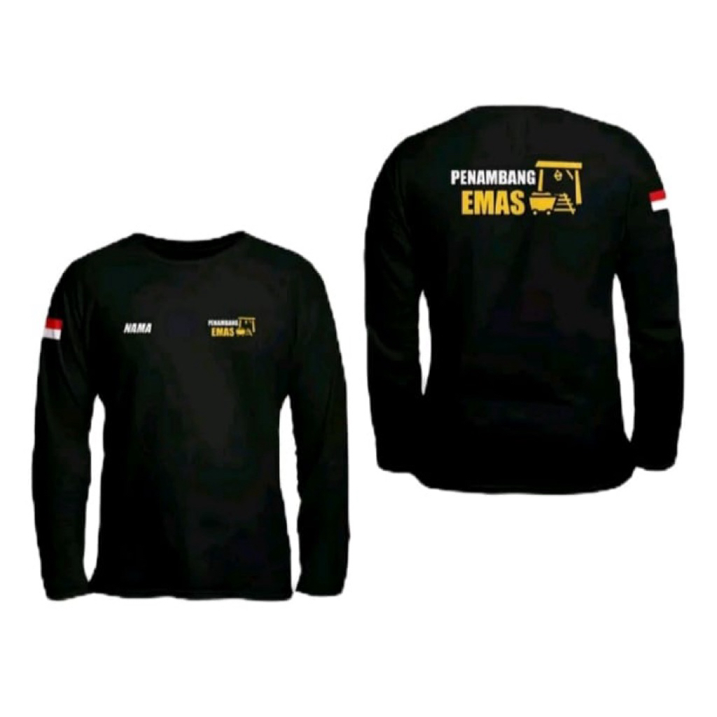 KAOS PENAMBANG EMAS LENGAN PANJANG T-SHIRT DISTRO UNISEX OBLONG
