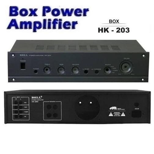 Box Power Amplifier HK-203 Box HK203 HK 203 Bok Power Ampli Wadah Kotak Alumunium Besi Tone Control