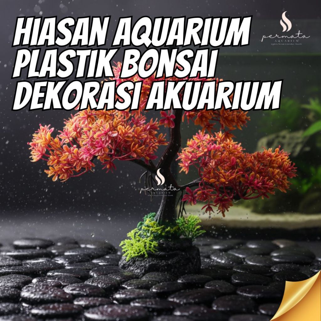 Hiasan Aquarium Bonsai Sintetis Tanaman Plastik Aestetik Dekorasi Aquascape Ikan Cupang Murah