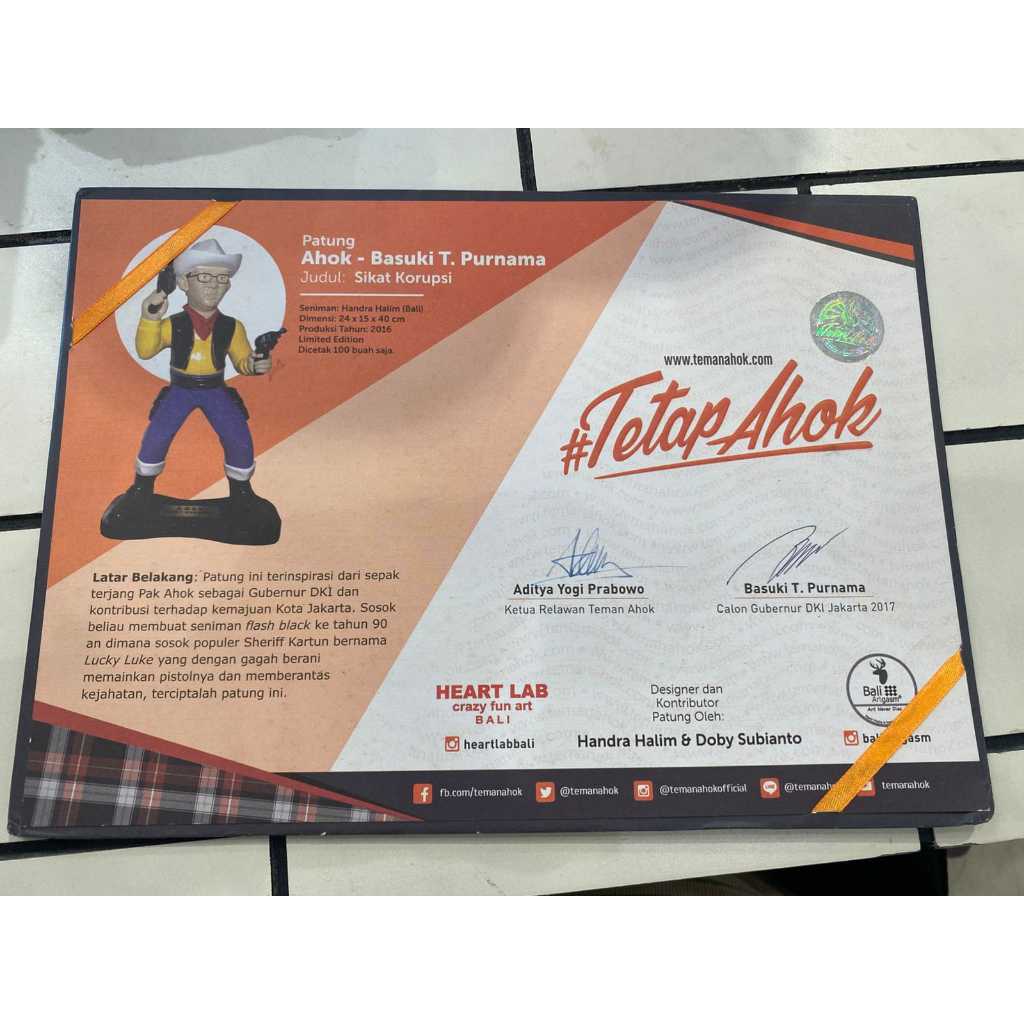 Figur Ahok / BTP / Basuki Tjahaja Purnama