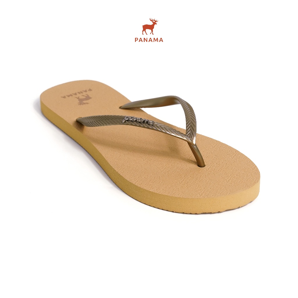 Panama Slim 01 Gold Sendal Karet Cewek Sandal Jepit Wanita