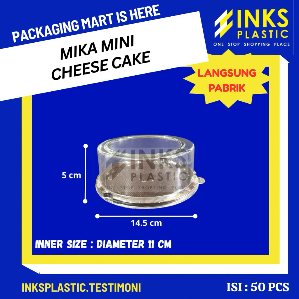 MIKA MINI CHEESE CAKE TRAY BULAT KUE CAKE PUDING